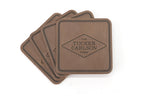 The Tucker Carlson Show Leather Coaster 4-Pack