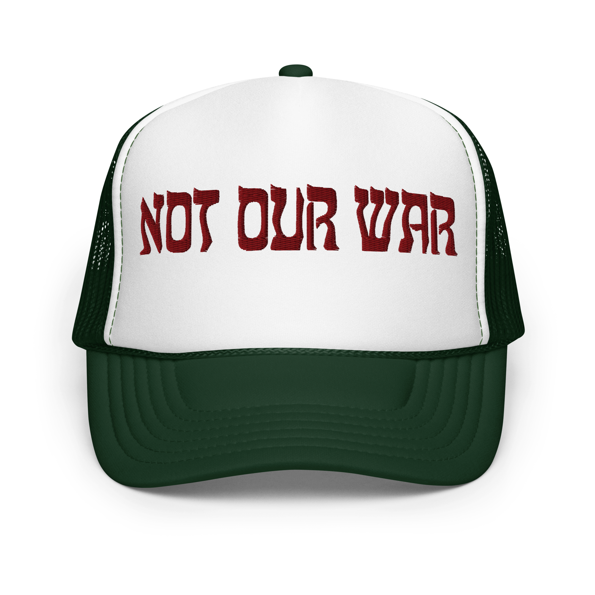 foam-trucker-hat-dark-green-white-dark-green-one-size-front