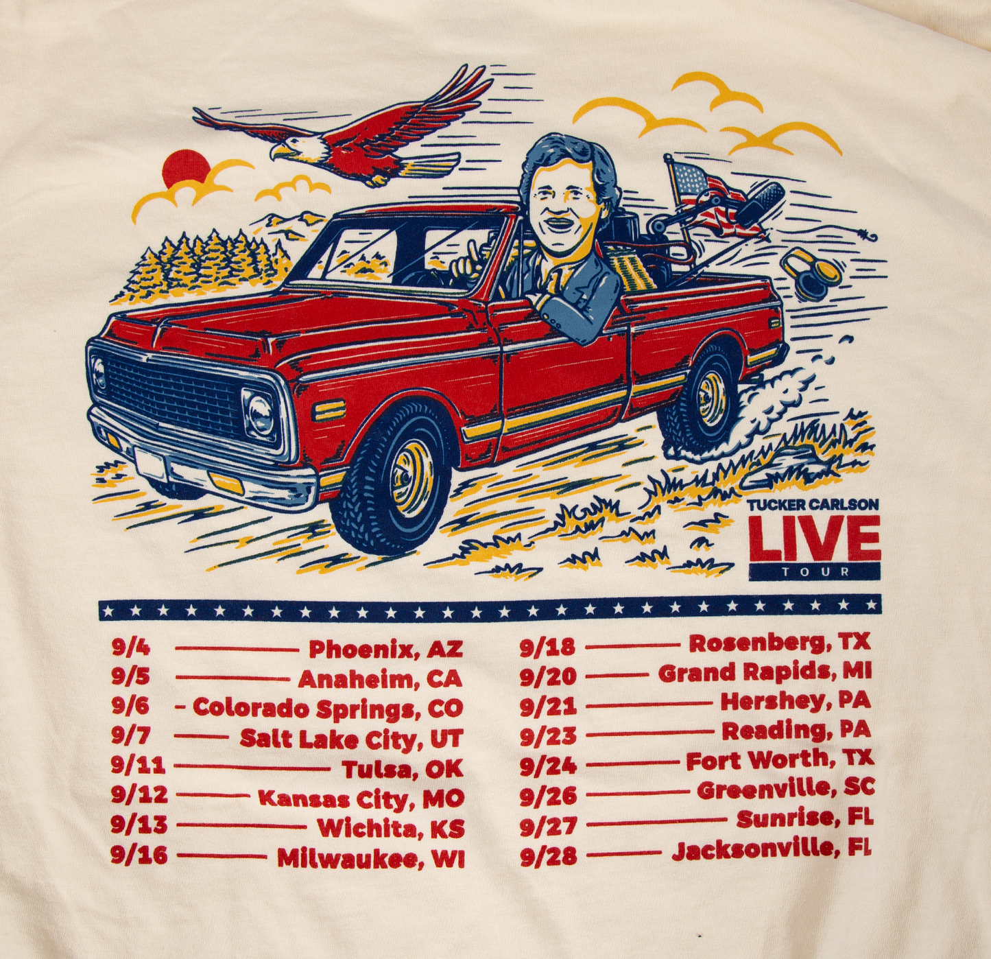 Tucker Carlson Live Tour Pocket Tee