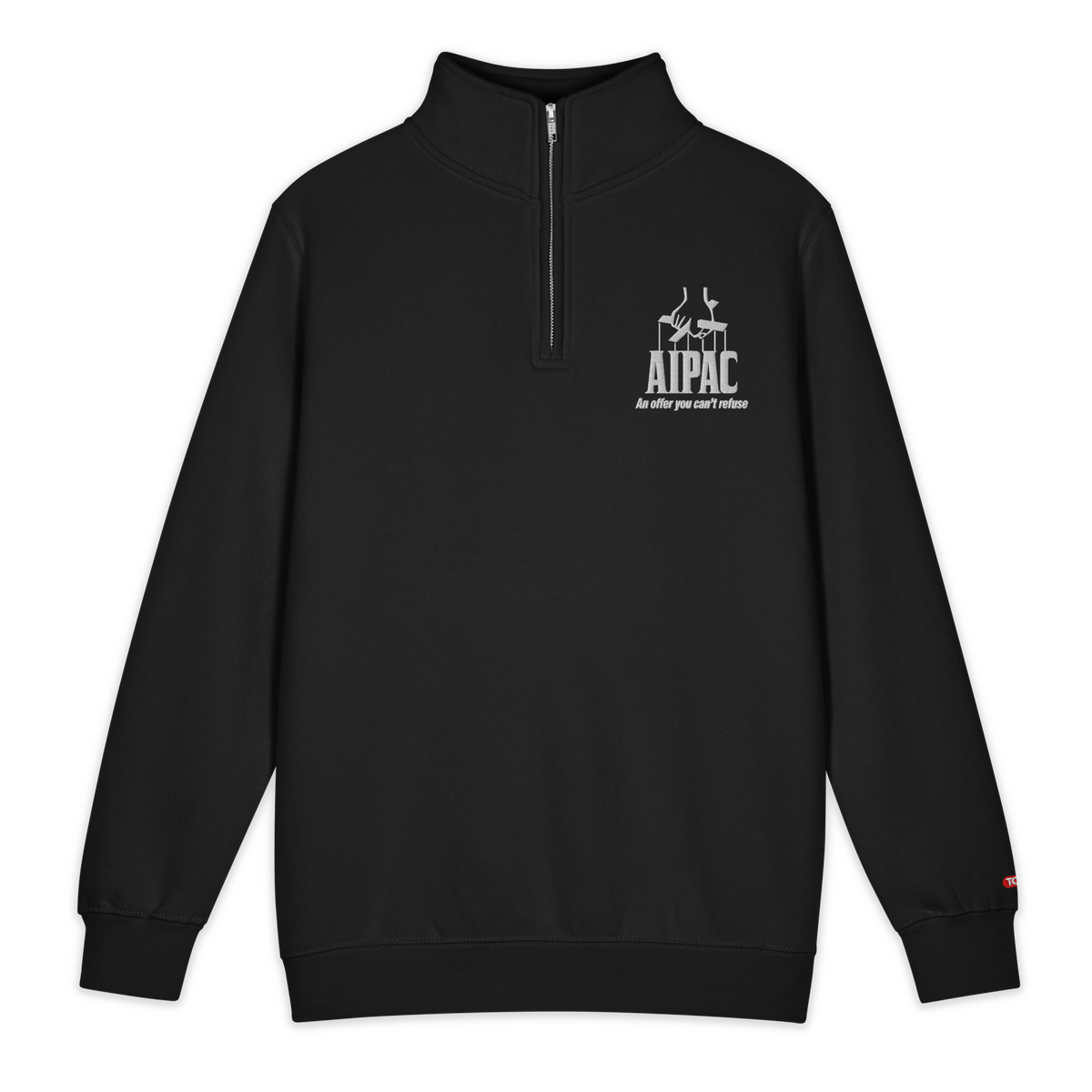 unisex-premium-quarter-zip-sweatshirt-black-front